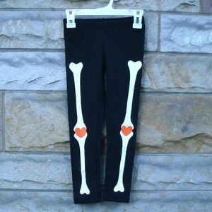 Girls Leg Bones & Hearts Leggings